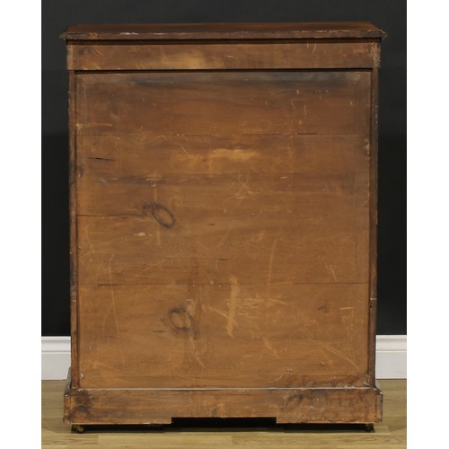 2112 - A Victorian walnut and parquetry pier cabinet, 101.5cm high, 79.5cm wide, 29.5cm deep, c.1880