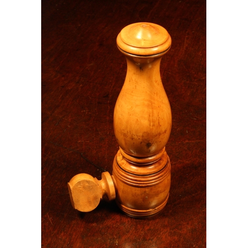 1071 - Nutcrackers - a 19th century boxwood screw-action nut cracker or ham hock bone holder, turned handle... 