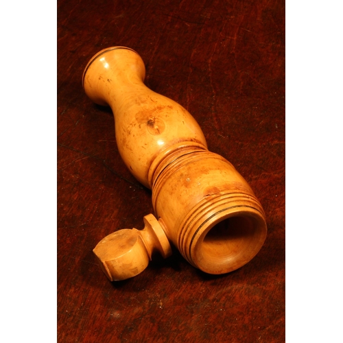 1071 - Nutcrackers - a 19th century boxwood screw-action nut cracker or ham hock bone holder, turned handle... 