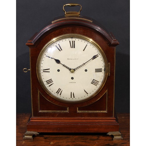 A late Victorian mahogany musical repeating bracket clock, in