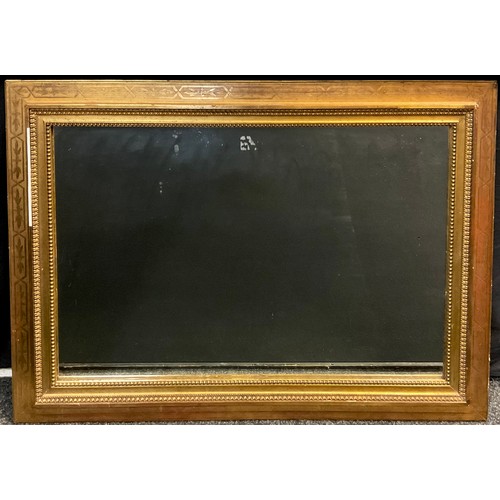 70 - A large Gilt ‘Cassetta’ style framed wall mirror, 87.5cm x 121cm overall frame size.