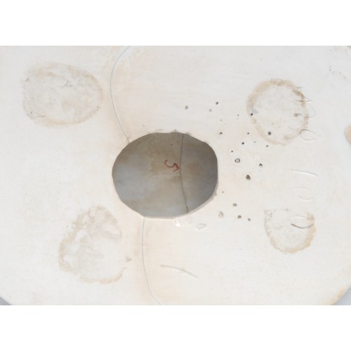 111 - A Derby patch mark figure, Andromache, canted base with Greek key border, 26cm high, incised No.100 ... 