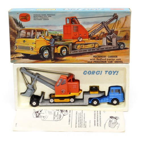 43 - Corgi Toys Gift Set 27 machinery carrier with Bedford tractor unit and Priestman 