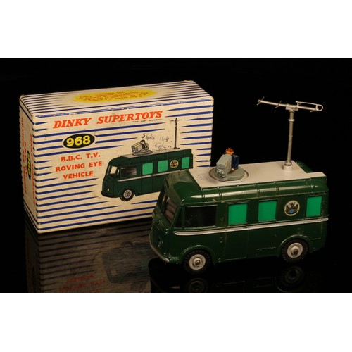 51 - Dinky Supertoys 968 BBC TV roving eye vehicle, dark green body with decals to sides, cameraman figur... 