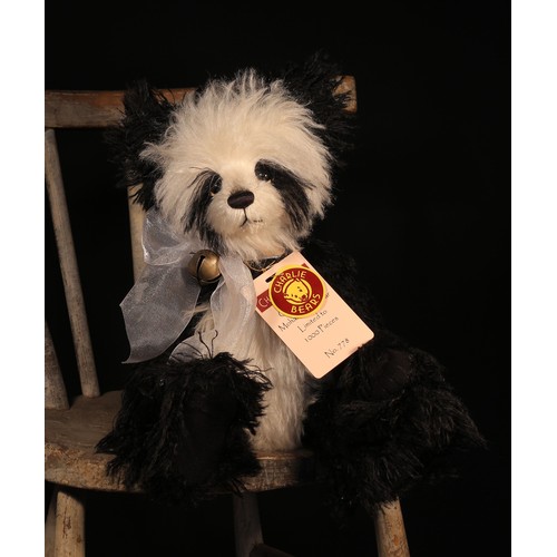 69 - Charlie Bears CBM165533 Charlie mohair 2016 year Panda teddy bear, from the Charlie Mohair Collectio... 