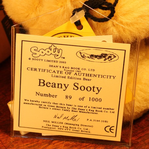 78 - A Dean's Rag Book Co. Ltd. Beany Sooty (catalogue number 010135), from the Dean's Range 2004, 22cm h... 