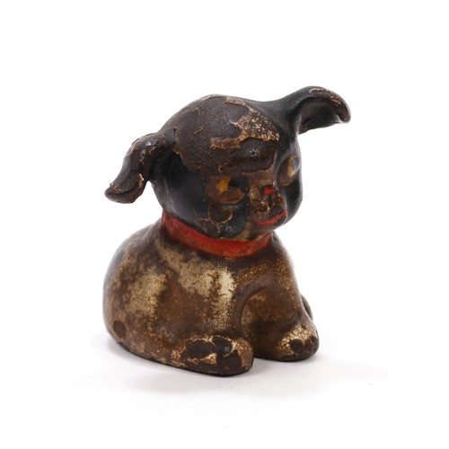 106 - Juvenalia - a cold painted metal model of a Dog, in the Mabel Lucie Attwell style, 4.2cm high, unmar... 