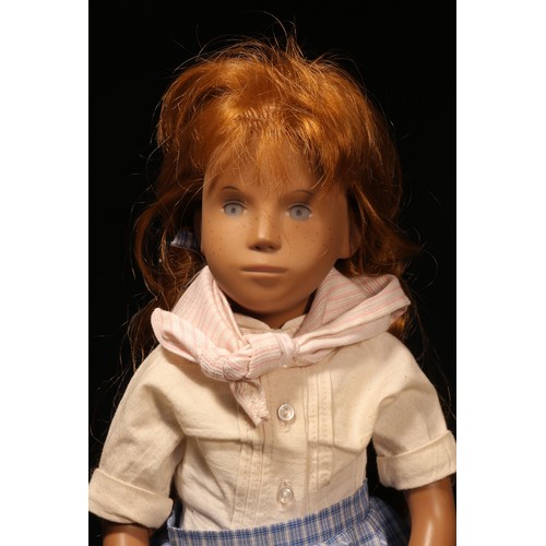 130 - A Götz Sasha Morgenthaler 98 08011 Babette doll with auburn red hair, wearing a white shirt with pin... 