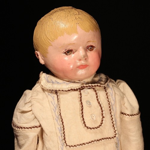 143 - Americana - an early 20th century Martha Chase cloth doll, the head with painted features including ... 