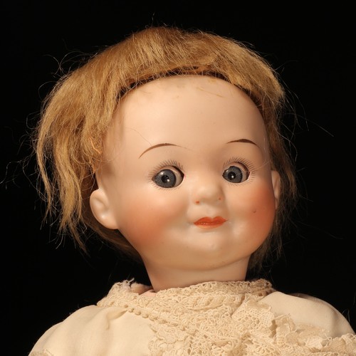 165 - An Armand & Marseille (Germany) bisque head novelty Googly-eyed doll, the bisque head with painted f... 