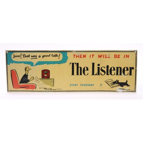 202 - Advertising - a rectangular shaped single sided pictorial tin sign, 'JOVE! THAT WAS A GOOD TALK!, TH... 