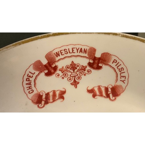 307 - Local interest - Chapel Wesleyan Pilsley tea service for six including six tea cups and saucers, sev... 