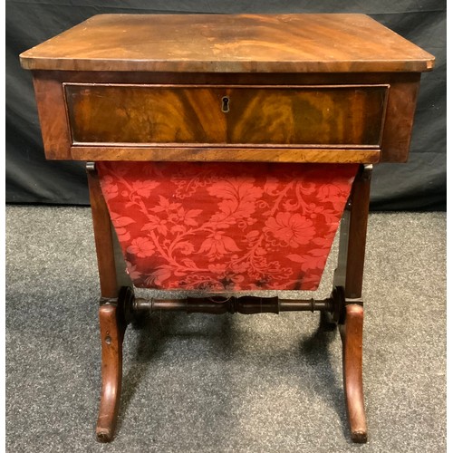 327 - A William IV/early Victorian mahogany work table, c.1840