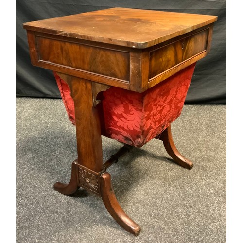 327 - A William IV/early Victorian mahogany work table, c.1840