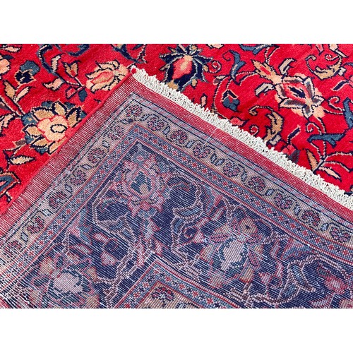 87A - A North West Persian Mahal carpet, knotted with a central diamond-shaped medallion, within a field o... 