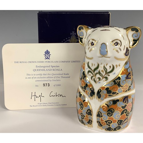 6 - A Royal Crown Derby paperweight, Queensland Koala, part of the Endangered Species series commissione... 