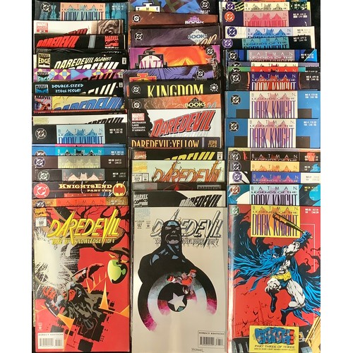 57 - Comics - A collection of DC and Marvel comics including Batman Legends of the Dark Knight, Daredevil... 