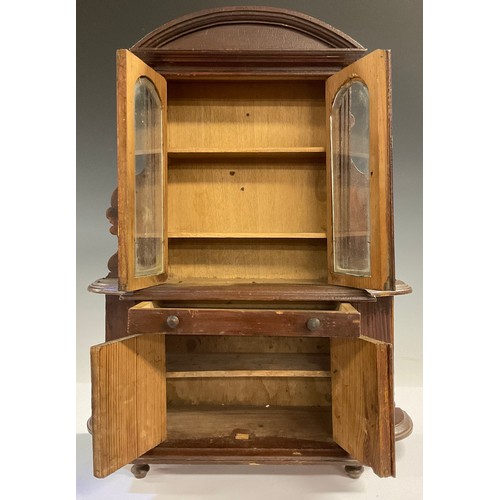 79 - Miniature Furniture - an early 20th century glazed dresser