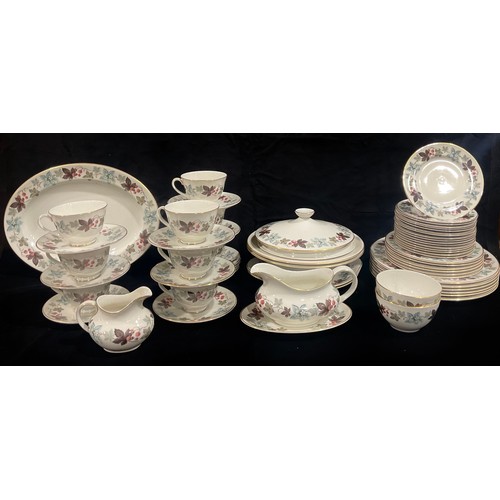 111 - A Royal Doulton Camelot pattern dinner and tea service, comprising a pair of vegetable dishes and co... 