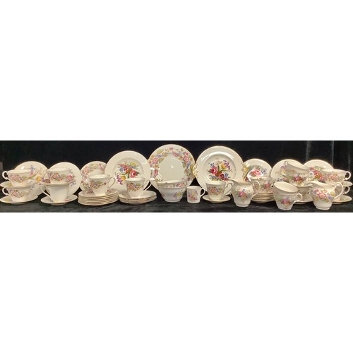 696 - An Abbeydale Hazelwood pattern tea set; etc; (approximate quantity 52 pieces)