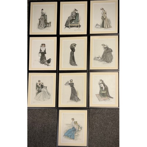 34 - A set of ten Clarence F. Underwood (1871-1929) prints, early 20th century scenes, 40.5cm x 30.5cm (1... 