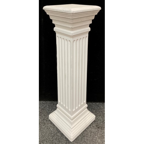 98 - A classical style column-form plant-stand, 84cm high x 25.5cm x 25.5cm.