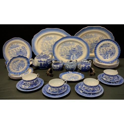 138 - Ceramics - a W T Copland (late Spode) blue and white Auld Lang Syne , Tak a Cupo o Kindness for Days... 