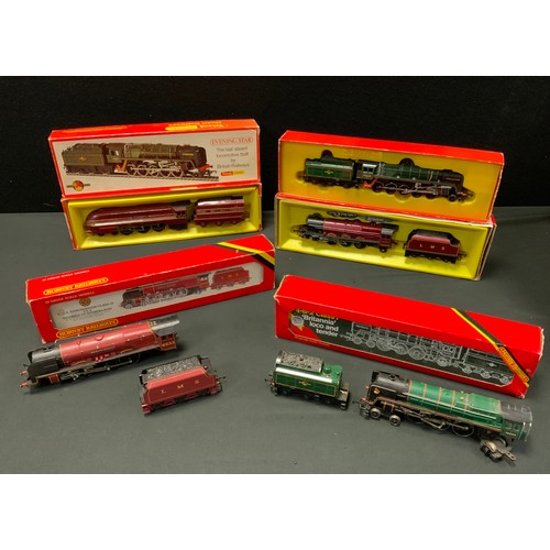 179 - Toys - Tri-ang, Hornby OO Gauge Locomotives and tender,  King George VI, LMS;  Duchess of Sutherland... 