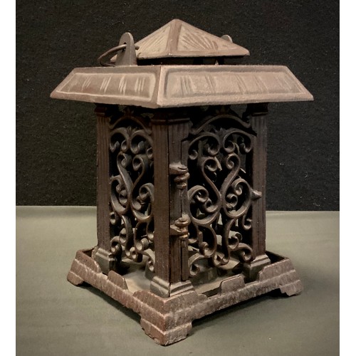 309 - A Cast iron style pagoda shaped lantern