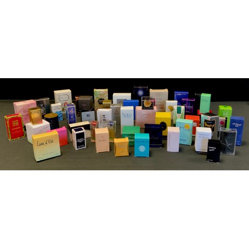 334 - A large selection of perfume samples in original boxes; including Lancôme, Givenchy and Gianni Versa... 