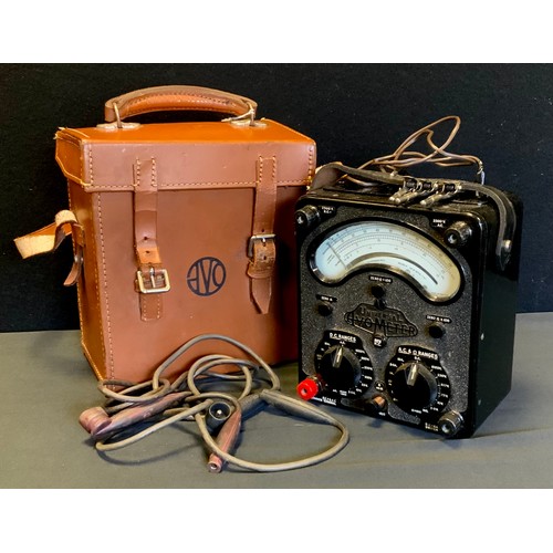 378 - A Universal Avometer, cased in leather satchel