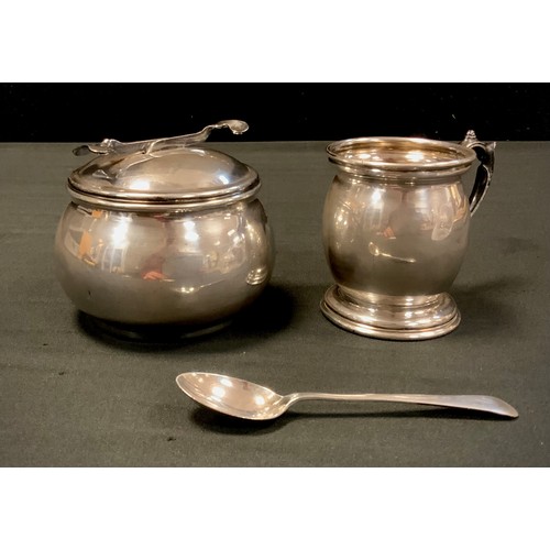 400 - Silver - Christening cup, Birmingham, c.1849, Sugar bowl, Sheffield, c.1928, a spoon, total weight, ... 