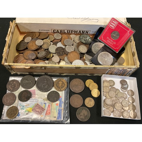 421 - Coins & Tokens  - inc George III and later pennies 1775, Rolling Mills at Walthamstow British Copper... 