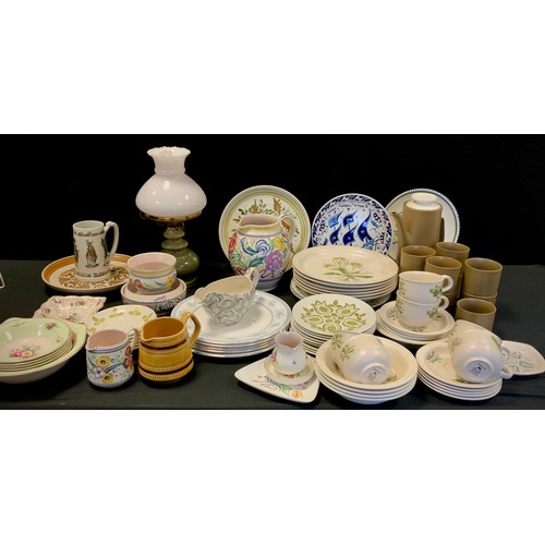 118A - Mid century ceramics including Denby Glynn College plate, 25cm dia, Poole pottery,  six Royal Doulto... 