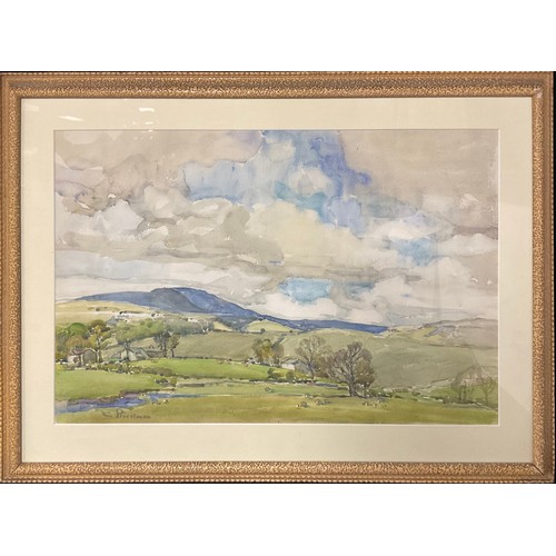 122 - Gertrude Priestman (mid-20th century)
Ingleboro' in Springtime
signed, watercolour, 36cm x 55cm