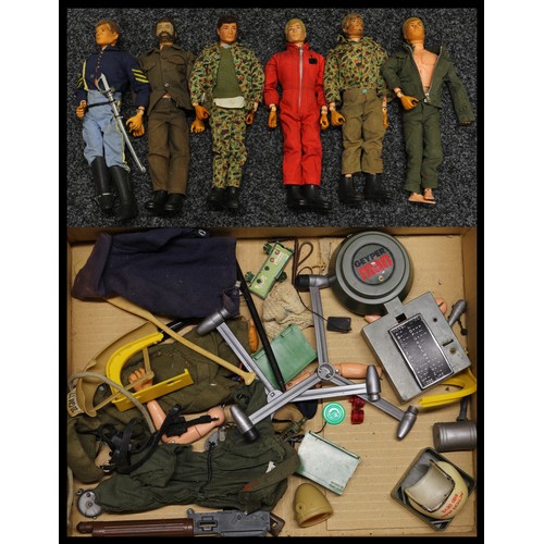 234 - A collection of 1970's Palitoy Action Man figures, various examples including an example with blonde... 