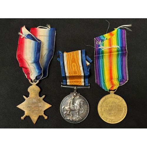 2000 - WW1 British 1914-15 Star, British War Medal and Victory Medal to 2520 Pte H Guy, West Yorkshire Regi... 