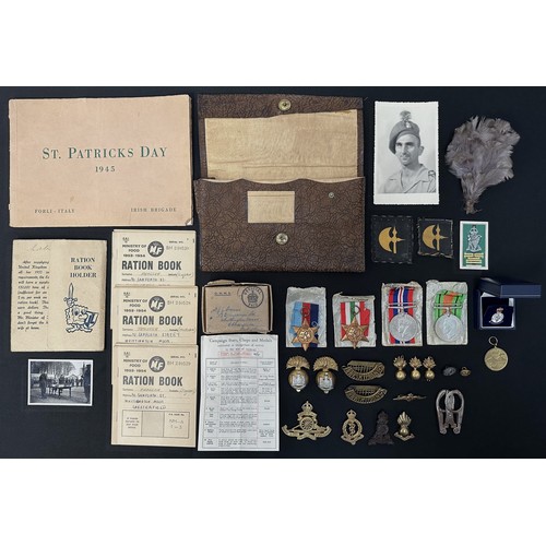 2015 - WW2 British Royal Inniskilling Fusiliers Medal group comprising of 1939-45 Star, Italy Star, War Med... 