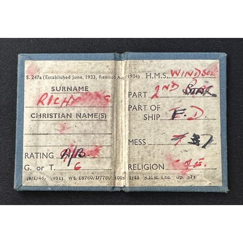 2020 - WW2 British Royal Navy Medal Group to Able Seaman AJ Richards, HMS Windsor, comprising of 1939-45 St... 