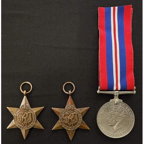 2022 - WW2 British 1939-45 Star, Burma Star and War Medal. No ribbons to both Stars.