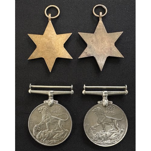 2023 - WW2 British Burma Star x 2 and War Medals x 2. No ribbons.