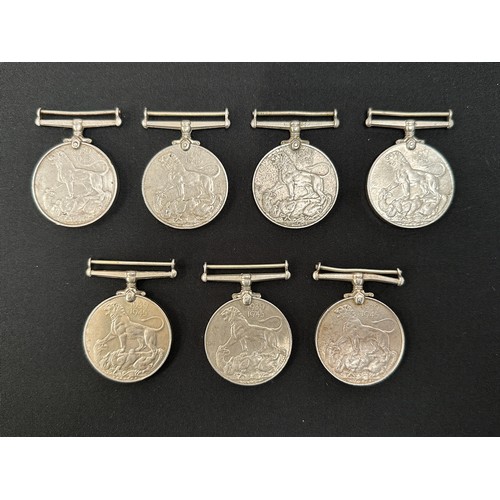 2026 - WW2 British War Medals x 7. No ribbons.