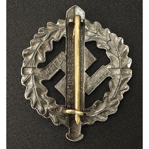 2034 - WW2 Third Reich Silberes SA-Sportabzeichen - SA Sports Badge in Silver. Maker marked 