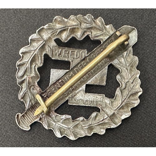 2034 - WW2 Third Reich Silberes SA-Sportabzeichen - SA Sports Badge in Silver. Maker marked 