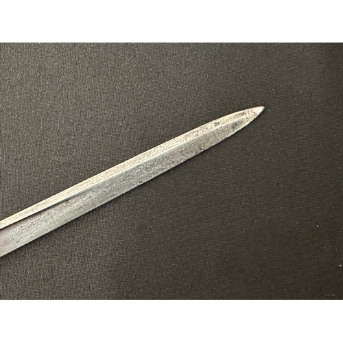 2068 - French Gras Bayonet with single edged blade 520mm in length. Maker marked and dated to spine of blad... 