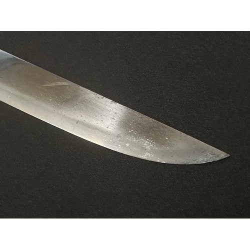 2086 - Japanese Tantō Short Sword Hira style blade only. Single edged, 325mm in length. Hamon line to the c... 