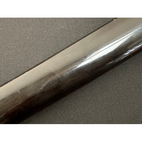 2088 - Japanese Wakizashi Sword with single edged blade 540mm in length. Hamon line to cutting edge. Some c... 