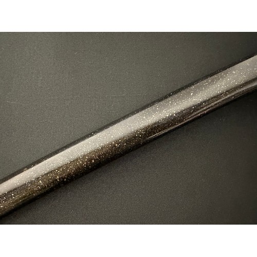 2091 - Japanese Katana Sword with single edged blade with very good Hamon line 676mm in length. Two holes t... 