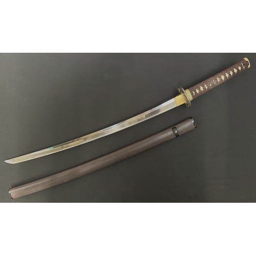 2100 - Japanese Kan'ei era Wakizashi Sword circa 1624-1644. The sword is complete with a NTHK Shinsa 2003 C... 