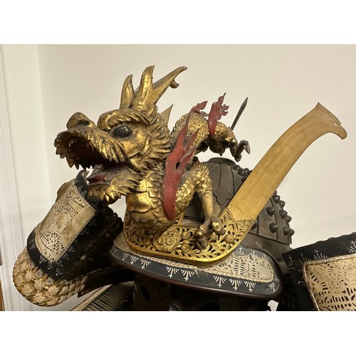 2103 - Japanese Samurai Warriors Set of Dō-maru style Armour to include Dō-maru style kabuto helmet with a ... 